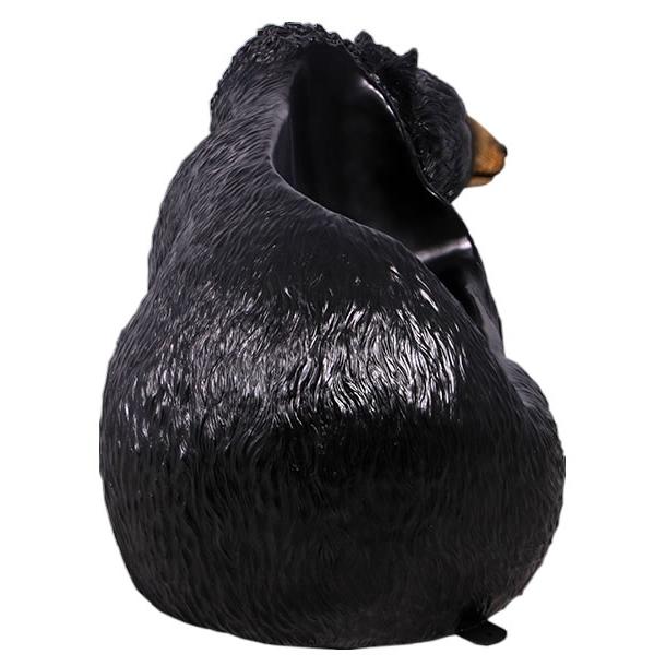 動物 オブジェ 黒クマのベンチ インテリア イベント ディスプレイ Black Bear Seatの画像