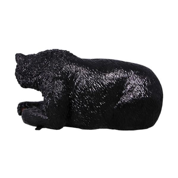 動物 オブジェ 黒クマのベンチ インテリア イベント ディスプレイ Black Bear Seatの画像