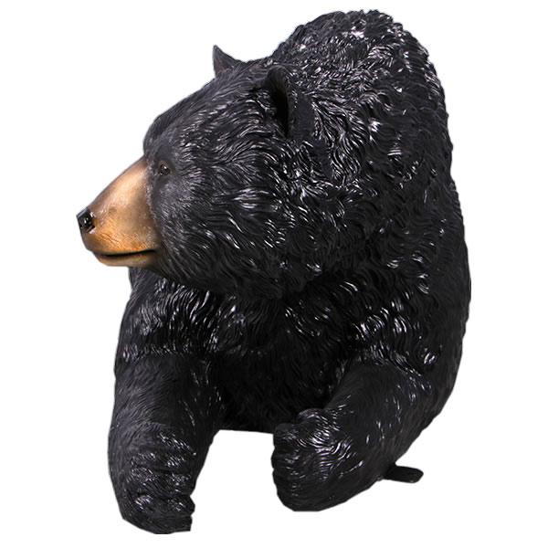 動物 オブジェ 黒クマのベンチ インテリア イベント ディスプレイ Black Bear Seatの画像
