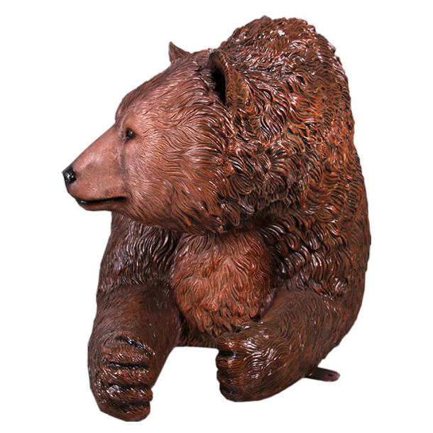 動物 オブジェ グリズリーのベンチ インテリア イベント ディスプレイ Grizzly Bear Seatの画像