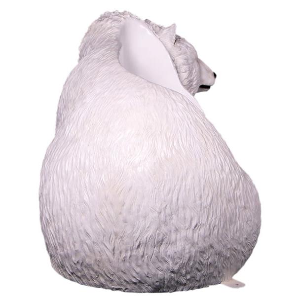 動物 オブジェ 白クマのベンチ インテリア イベント ディスプレイ Polar Bear Seatの画像