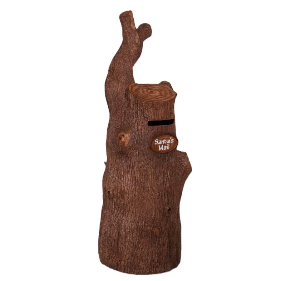 オブジェ サンタの切り株ポスト インテリア イベント ディスプレイ Santa's Tree Stump Mailbox_10