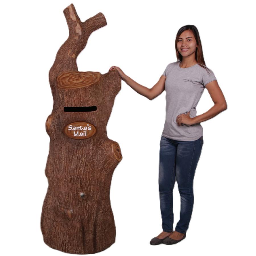 オブジェ サンタの切り株ポスト インテリア イベント ディスプレイ Santa's Tree Stump Mailbox_1