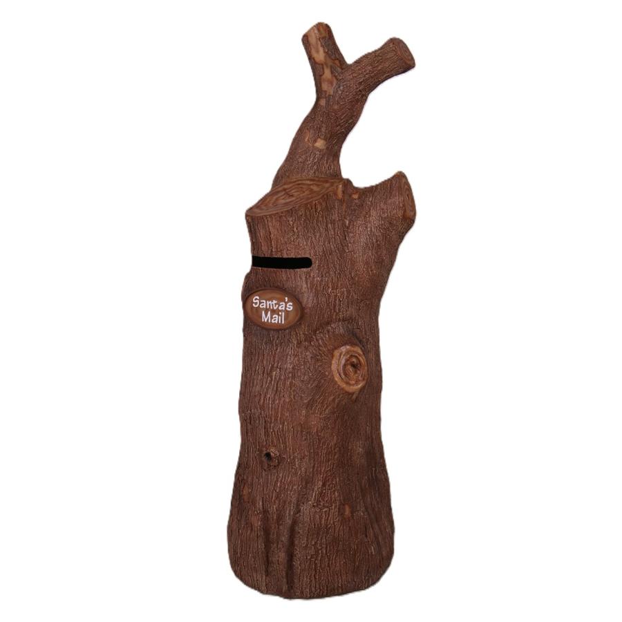 オブジェ サンタの切り株ポスト インテリア イベント ディスプレイ Santa's Tree Stump Mailbox_3