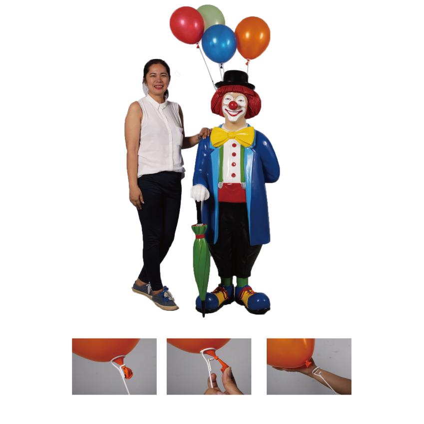 オブジェ ピエロ インテリア イベント ディスプレイ Clown with umbrella and balloons_2