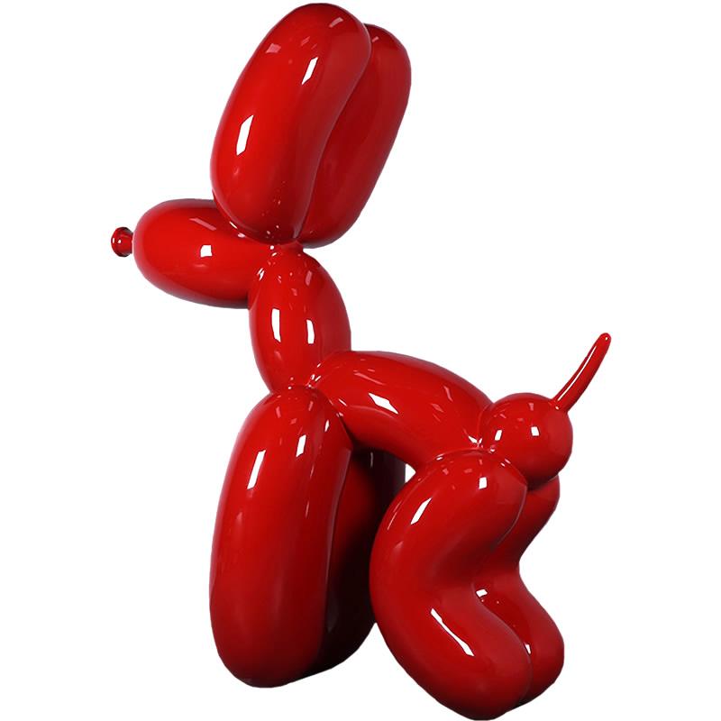 オブジェ 風船バルーンドッグ犬レッド Balloon Dog Gelcoat Version