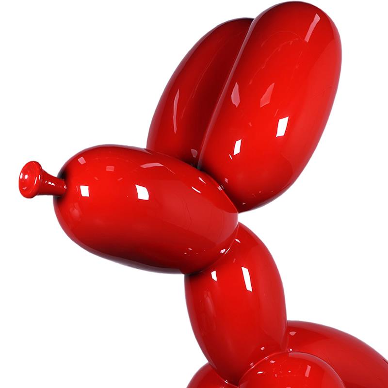 オブジェ 風船バルーンドッグ犬レッド Balloon Dog Gelcoat
