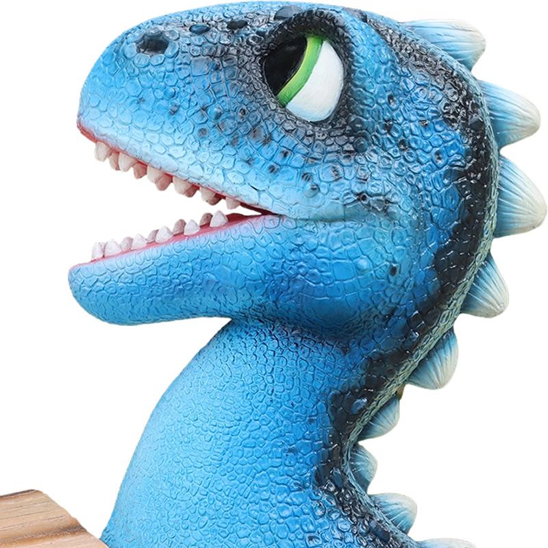 恐竜 オブジェ 青い恐竜のベンチ インテリア イベント ディスプレイ Dino Bench Gelcoat Versionの画像