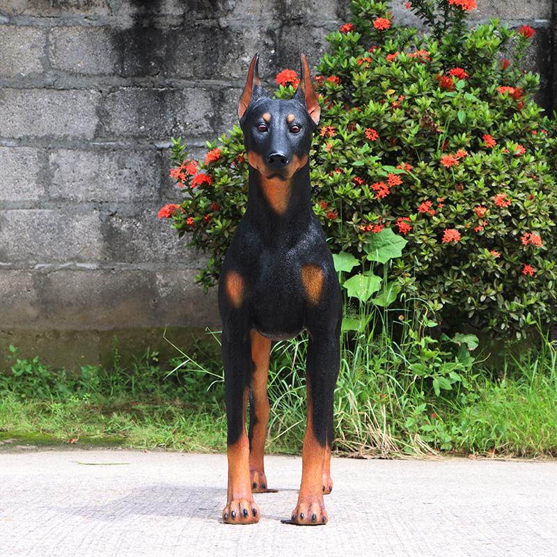 週末限定お値下げ大型犬置物 　ドーベルマン　オブジェ 動物 オブジェ ドーベルマン インテリア イベント ディスプレイ