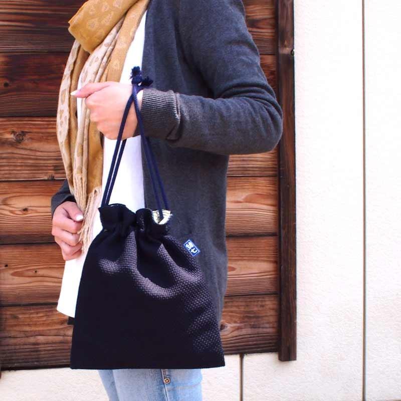 巾着袋 布 刺子織 藍染 秩父紺七 和柄 日本製 レディース メンズ