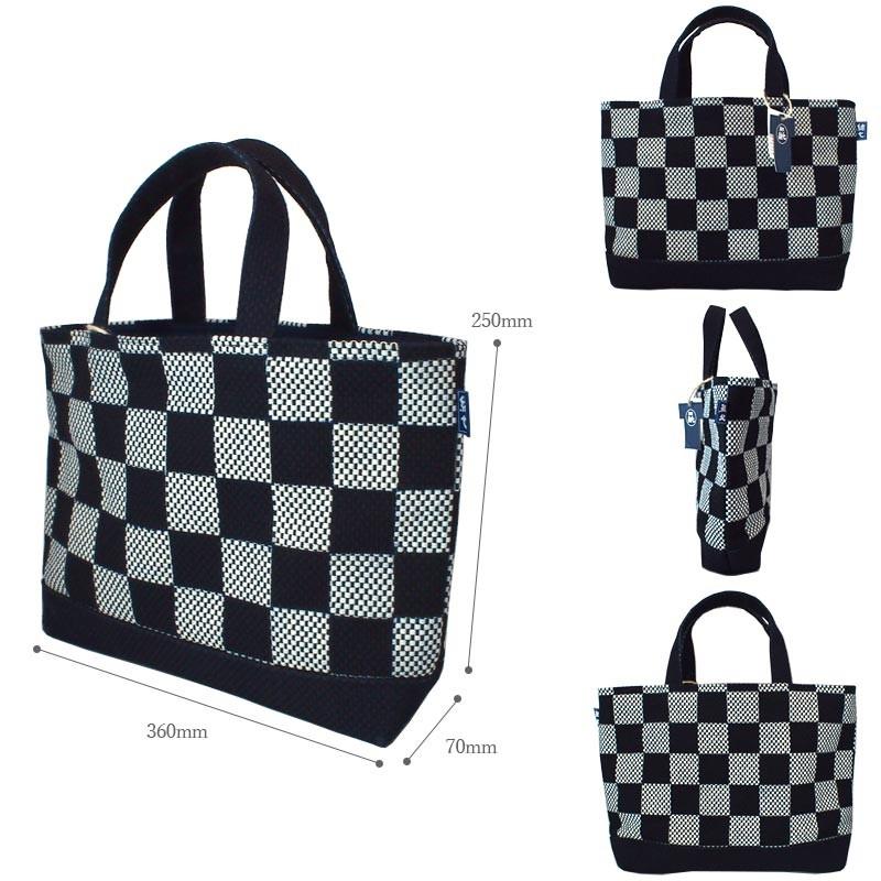 トートバッグ 布 市松模様 刺子織 藍染 秩父紺七 和柄 日本製