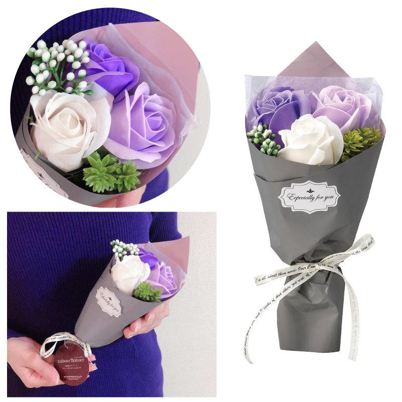 ソープフラワー 3輪 ミニ ブーケ シャボン ブーケ 花束 枯れないお花 アレンジ プレゼント Matuno Gm4081 4086 Gracious Knick Knack 通販 Yahoo ショッピング