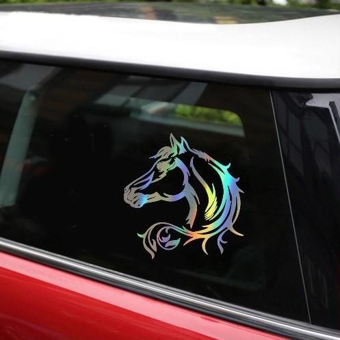 メタリック 防水 ステッカー 車や家の装飾に 貼り方自由 馬 3 乗馬 01 4 Kind All 通販 Yahoo ショッピング