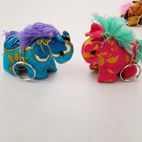 カラーはおまかせ カラフルな馬のぬいぐるみ付キーホルダー ポニー