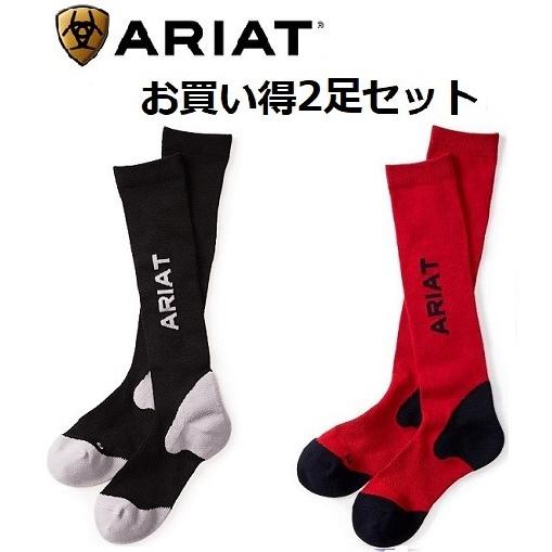 お買い得2足セット Ariat アリアト TEK パフォーマンスソックス M