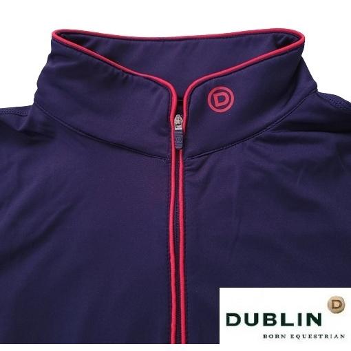 DUBLIN　ダブリン　ブルー　L　半袖ライディングシャツ　乗馬　馬術 DUBLIN ダブリン レディース 半袖ライディングシャツ 乗馬 馬術