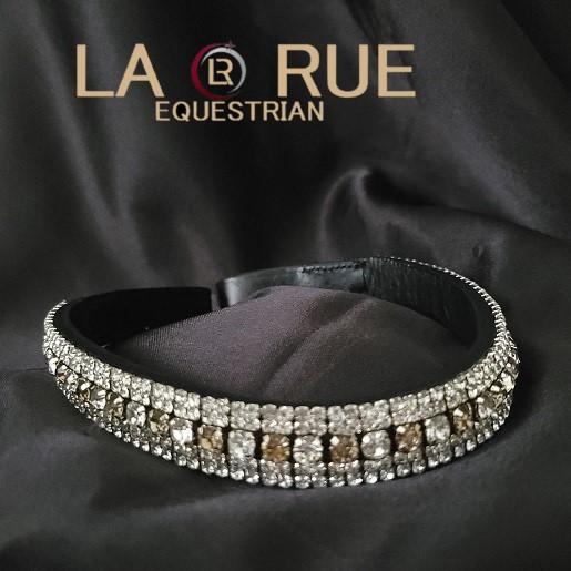 送料無料 LA・RUE スワロフスキークリスタル 5ライン カーブ額革 送料無料 LA・RUE スワロフスキークリスタル 5ライン カーブ額革