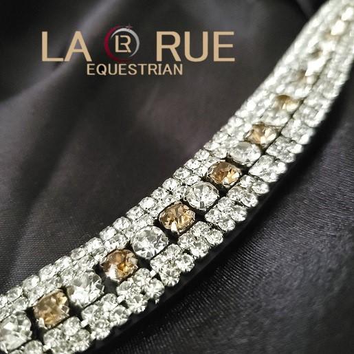 送料無料 LA・RUE スワロフスキークリスタル 5ライン カーブ額革 送料無料 LA・RUE スワロフスキークリスタル 5ライン カーブ額革