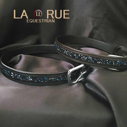 LA・RUE　ロックストーン　ブラック80　本革 レザーベルト 乗馬用品　馬術 送料無料 LA・RUE ロックストーン 本革 レザーベルト 乗馬 馬術