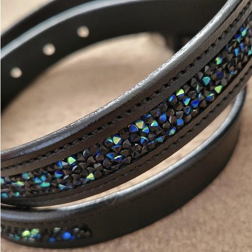 LA・RUE　ロックストーン　ブラック80　本革 レザーベルト 乗馬用品　馬術 送料無料 LA・RUE ロックストーン 本革 レザーベルト 乗馬 馬術