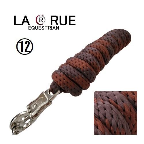 LA・RUE　ノンスリップ手綱　ブラウン　ゴム編み込み 　乗馬　馬術　乗馬用品 LA・RUE ノンスリップ手綱 ブラウン ゴム編み込み 乗馬 馬術