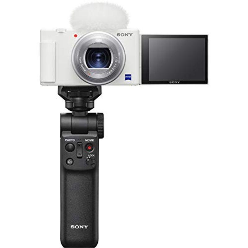 ソニー Video Blog用カメラ シューティンググリップキット VLOGCAM ZV-1GWC ホワイト デジカメ用液晶保護フィルム 