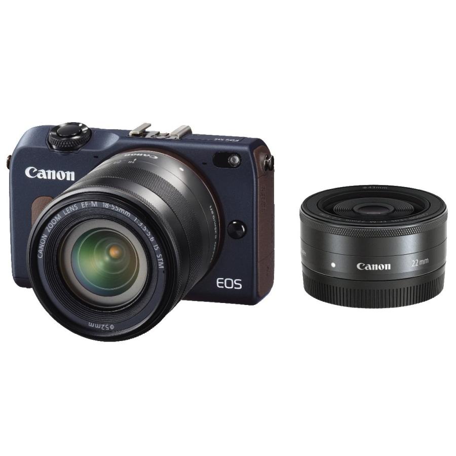 Canon ミラーレス一眼カメラ EOS M2 ダブルレンズキット (ベイブルー 