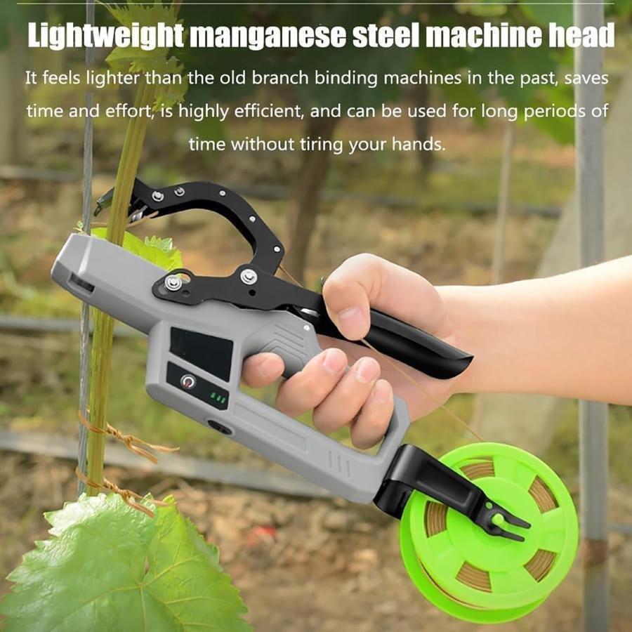電動植物結束機 つる結びツール 結束径45mm 自動ラッピング 電池寿命6000回 庭師 農家 つる性植物 株式会社錦つる植物 野菜 花_1