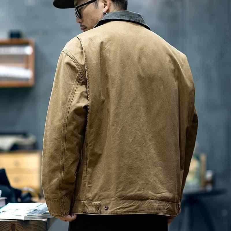 アメリカン レトロ デトロイト ジャケット メンズ 春 ゆったり 大きいサイズ トップス ワークカジュアル 株式会社錦 暖かい ジッパー 厚手 レジャー ポケット_3