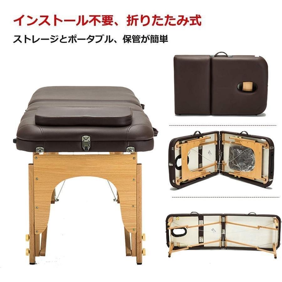 マッサージベッドマッサージ台，施術ベッドエステベッド，サロンプロのポータブル折りたたみマッサージテーブル錦大きな木製マッサージベッド多機能調節可_2