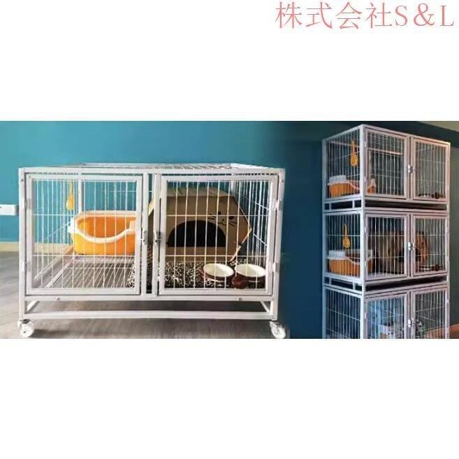 ペットゲージ ペットホテル ペットショップ クリニック 犬小屋 大型2段ゾンチー###ゲージ### 室内用 お手入れ簡単 快適 小型犬 猫用品 家庭用 使いやすい_4