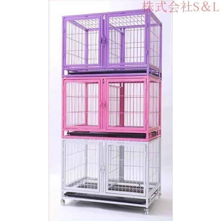 ペットゲージ ペットホテル ペットショップ クリニック 犬小屋 大型2段ゾンチー###ゲージ### 室内用 お手入れ簡単 快適 小型犬 猫用品 家庭用 使いやすい_7