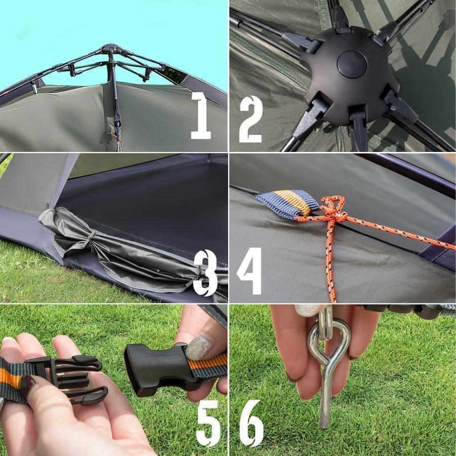 テント ワンタッチテント 3?4人用 2WAY 二重層 設営簡単 uvカット加工ゾン