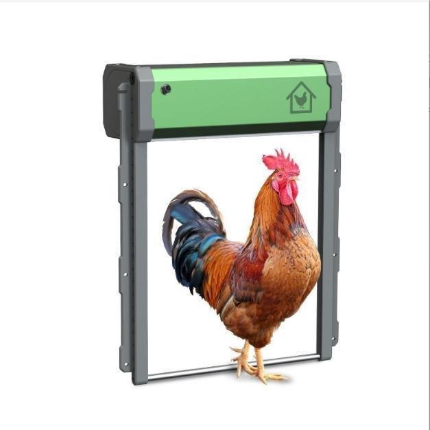 自動鶏小屋ドア Automatic Chicken Coop Door光感知ドア 自動開閉 鶏活動管理ゾンチー光センサーのソーラーパネル付き LCDディスプレイ ピンチ防止 おしゃれ_1