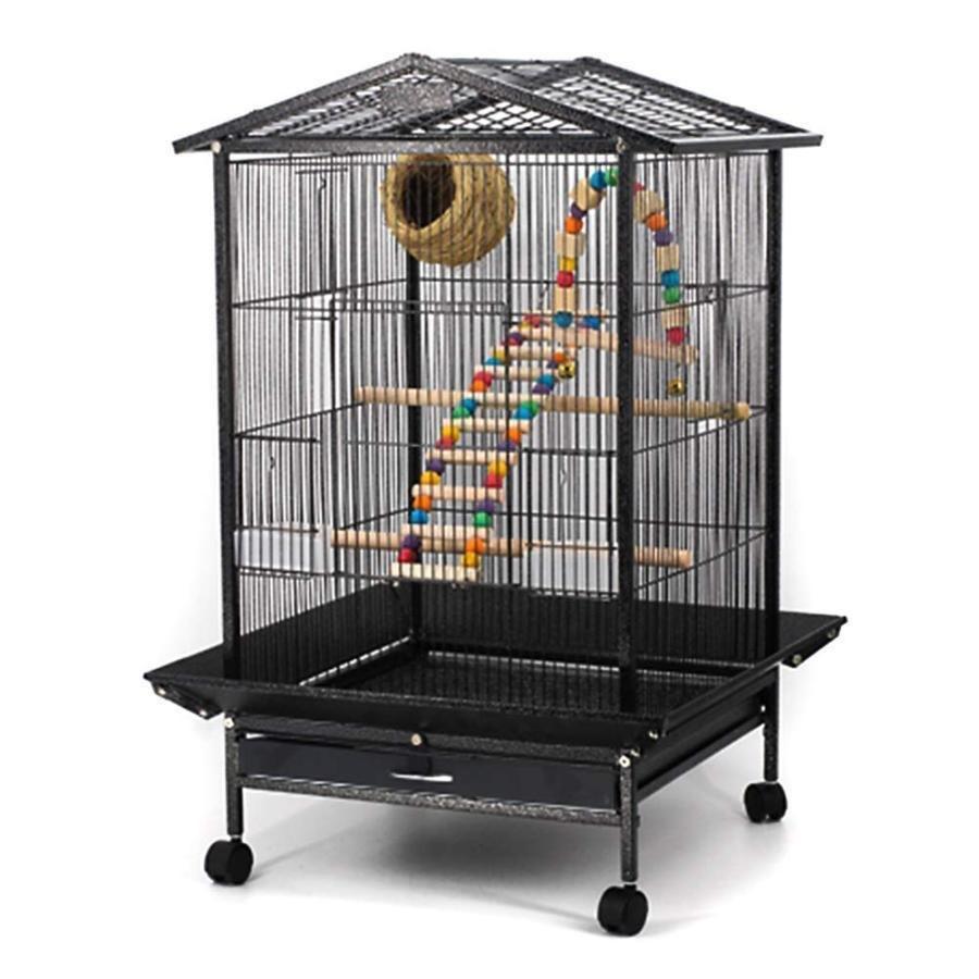 鳥かご 鳥ケージ 別荘の籠 バードゲージ 大型 豪華ケージ 大きいゾンチー鉄製の金属製かご 複数飼い キャスタ-付き エッジ付き インコ オウムケージ 多用途_1