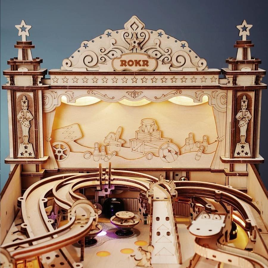 立体パズル 3D 木製 ウッドパズル 3Dピンボールマシン 組み立ておもちゃゾンチーパズル遊び テーブルゲーム ギフト クリエイティブ 誕生日プレゼント おしゃれ_4