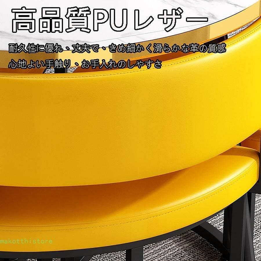 丸テーブルセット4人用ダイニングセット食卓セットダイニングルームとキッチゾンチーン用モダンデザインテーブルと椅子セットホームキッチン4人掛けカフェテーブの画像