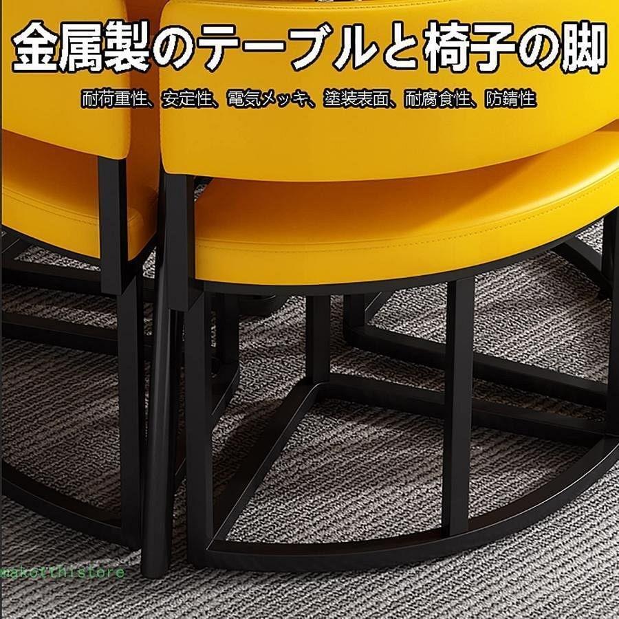 丸テーブルセット4人用ダイニングセット食卓セットダイニングルームとキッチゾンチーン用モダンデザインテーブルと椅子セットホームキッチン4人掛けカフェテーブの画像