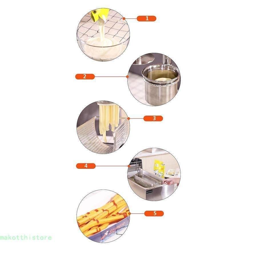 フライドポテトマシンスーパーロングフライドポテトステンレス鋼押出機プレス特別な揚げバスケット付き商業手動フライドポテトマシン_3
