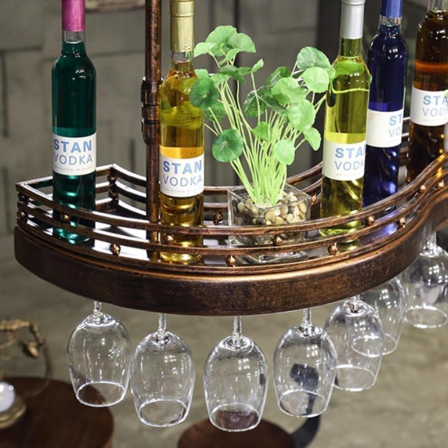 ウォールラック ワインラック お酒ラックボトル 棚 飾り棚 ワインゴブレットホルダーゾンチーワイングラスハンガー吊り下げ 省スペース 整理整頓 多用途_4