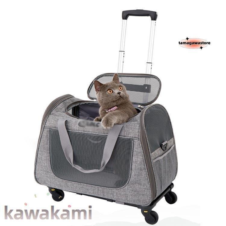 ペットキャリー キャスター付き 犬 小型犬 中型犬 猫 持ち手 ペットキャリーバッグゾンチーカート 手提げ キャリーリュック 折り畳み キャ ペット用品 室内用_1