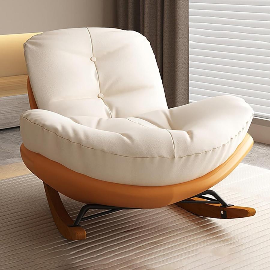 ロッキングチェア 屋外ロッカー スチールフレーム付き特大ロッカーゾンチー 快適なパティオチェア 大人用キャンプチェア パティオ、裏庭 釣り用品 アウトドア_14