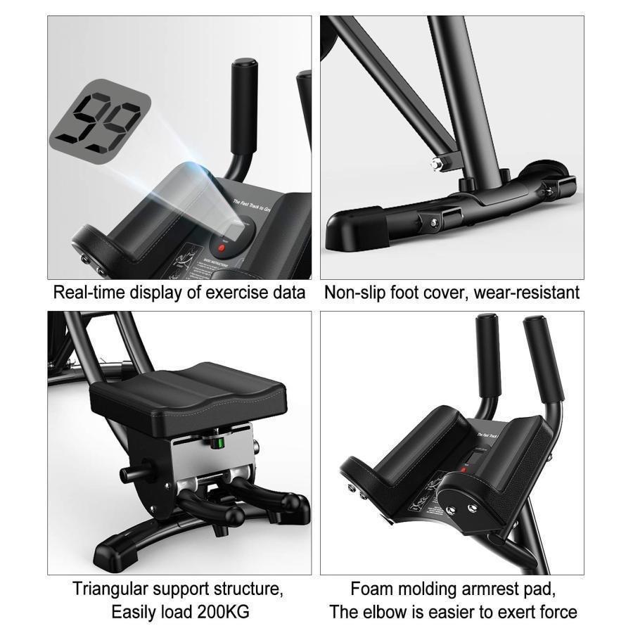 アブクラッシャー腹筋マシーン筋トレダイエット器具腹部トレーニングフィゾンチー ス腹部機械ローラーグライダーフィトネス機器ビューティーウエストマシン_6