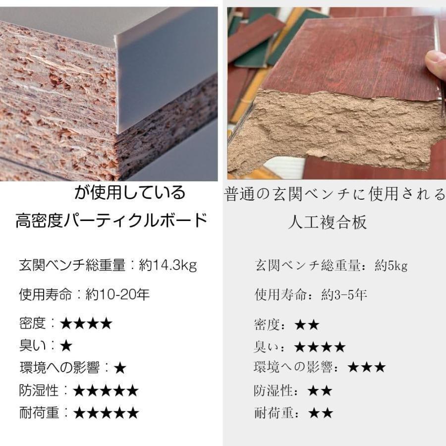 玄関ベンチ 幅80cm 耐荷重200kg 玄関椅子 下駄箱 玄関に靴を効率収納 収納ベンチゾンチー玄関腰掛け 玄関収納 小物収納 靴棚 靴箱 簡単組み立て 省スペース_22