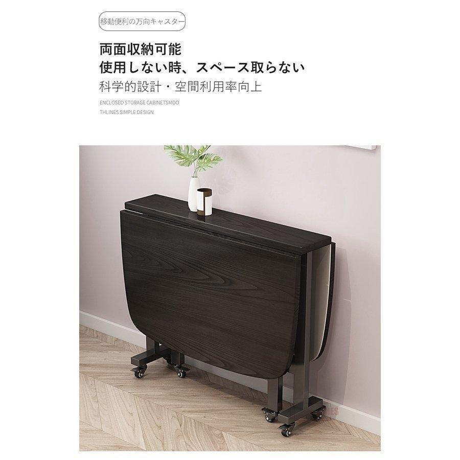 ダイニングテーブル 木製テーブル 天板折りたたみテーブル 食卓 テーブルゾンチー角型テーブル ナチュラル 折り畳み能 キャスター付き 知育玩具 指先訓練 幼_12