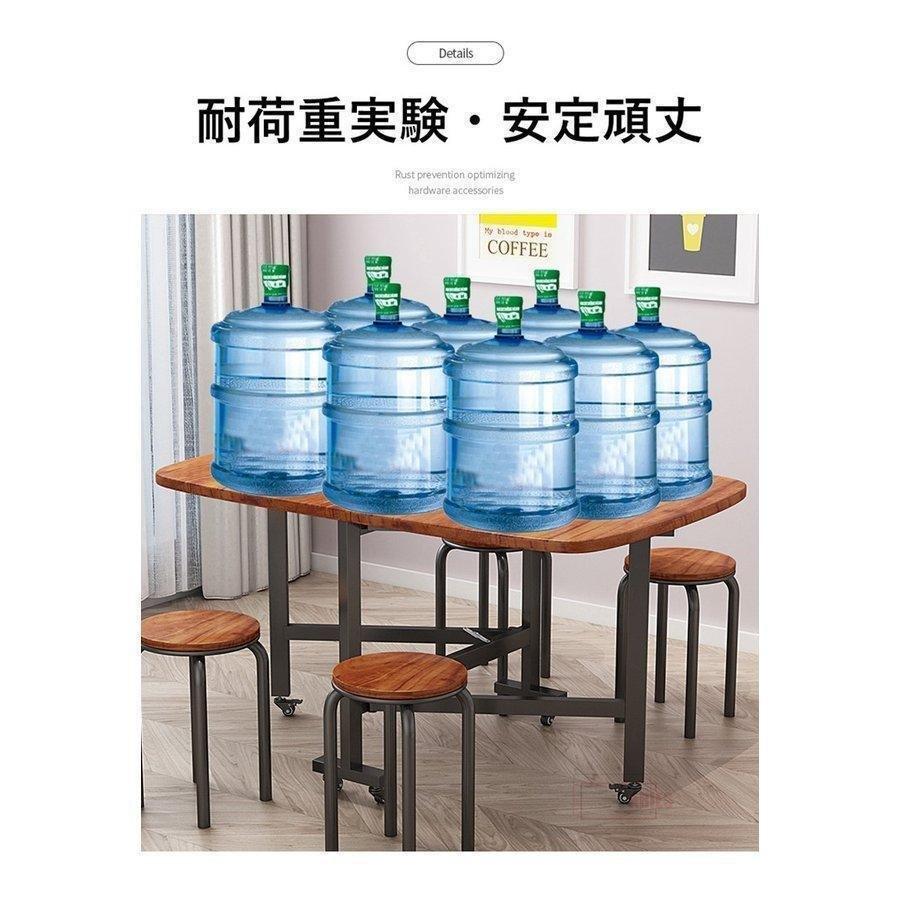 ダイニングテーブル 木製テーブル 天板折りたたみテーブル 食卓 テーブルゾンチー角型テーブル ナチュラル 折り畳み能 キャスター付き 知育玩具 指先訓練 幼_16