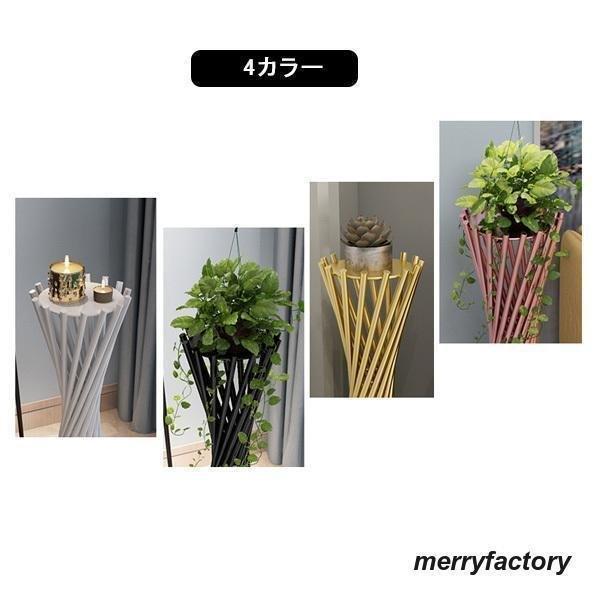 フラワースタンド 北欧 個性 おしゃれ ラック 棚 ガーデン 園芸 植物棚 花棚 室内 玄関 台 観葉植物 高さ70CM　高さ90CM ブラック ゴルード_4