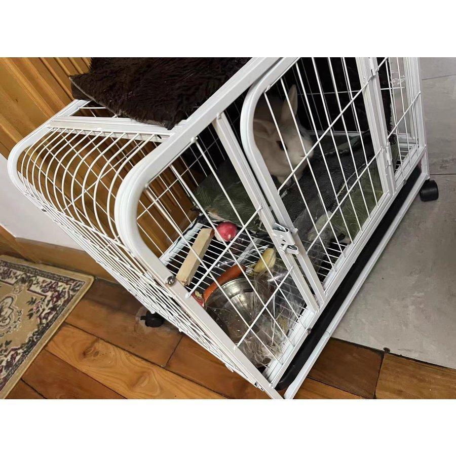ペット うさぎケージ 小動物ケージ ペットケージ 大きい 飼育ゲージ キャスター・屋根・トレイ付き ケージ 小屋 室内飼い プレイサークル ** 1階