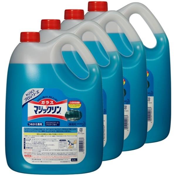 【拭き掃除】花王 ガラスマジックリン 4.5L×4本（ケース販売）｜kindai-net