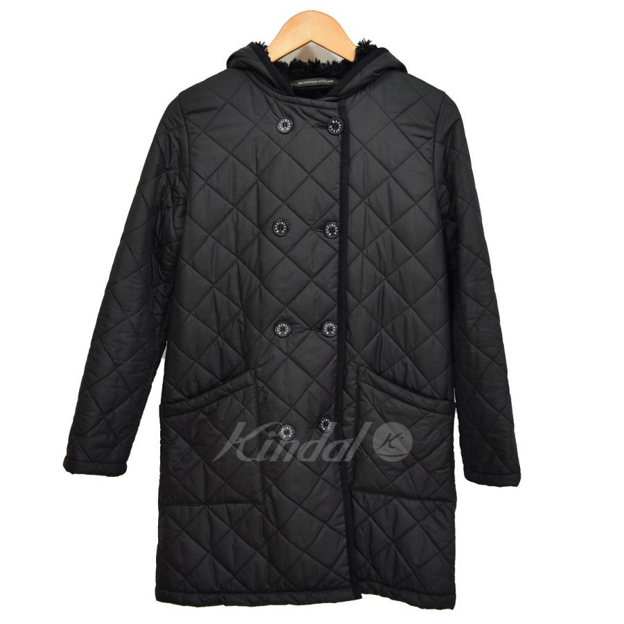超特価】mackintosh 裏ボア フーデッド キルティングコート ブラック 